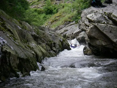 Le seuil final d'une étroiture de la 2eme partie, attention aux rappels par bonnes eaux.