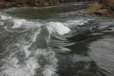 Vague vu de dessus. Niveau 1m15.