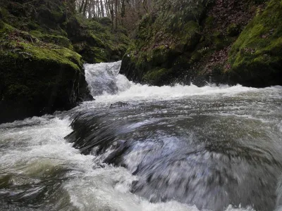 la sortie du gouffre,suite de la triple chute